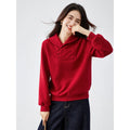 Toggle-Neck Hooded Sweatshirt