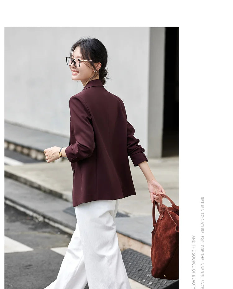 Pocket-Front Notched Blazer