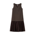 Plaid Drop-Waist Midi Dress