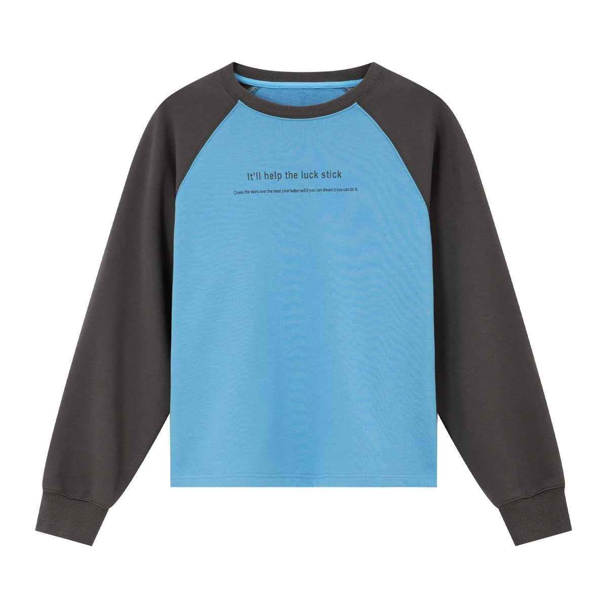 Contrast Raglan-Sleeve Sweatshirt