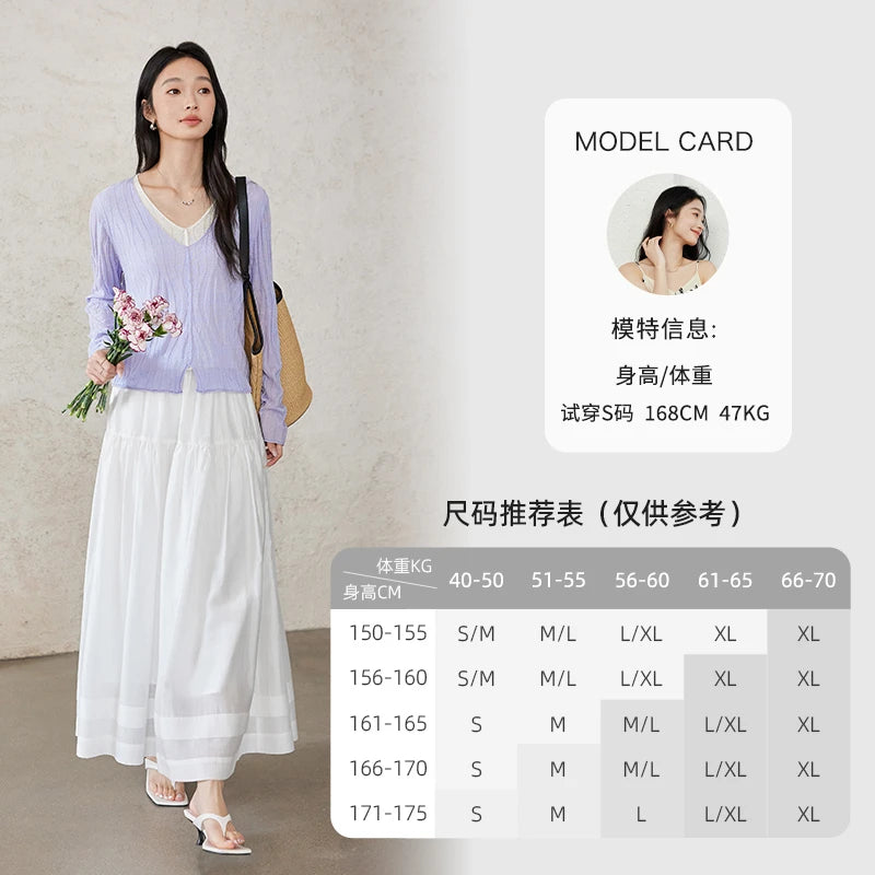 Relaxed Pleated Midi Skirt