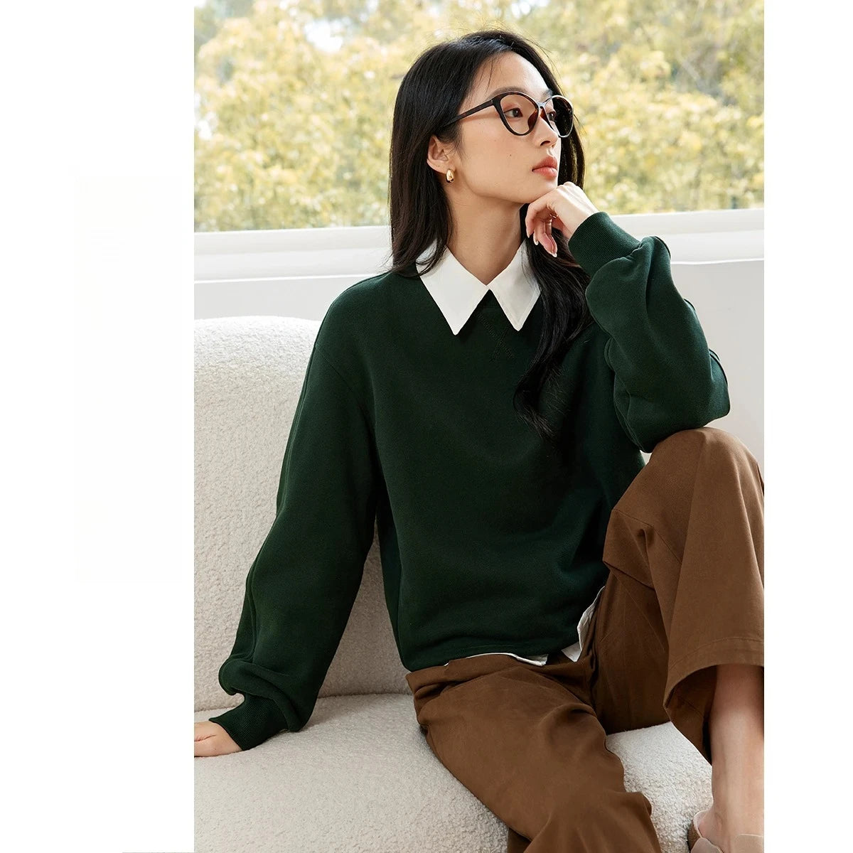 Relaxed Crew-Neck Sweatshirt