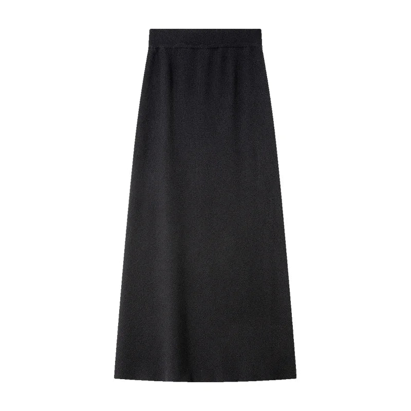 Straight Corduroy Midi Skirt
