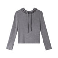 Shaped-Hem Pullover Hoodie