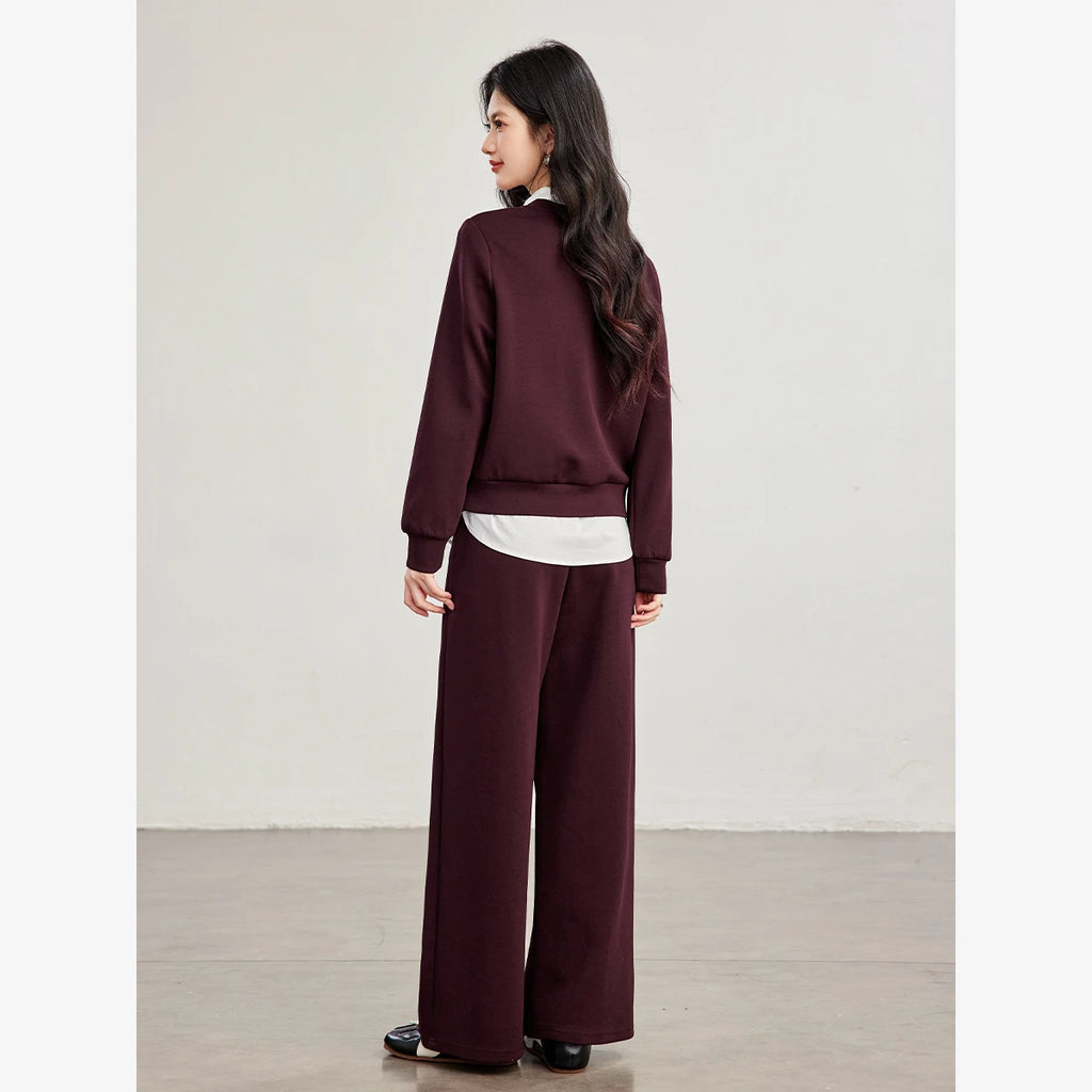 Sweatshirt and Wide-Leg Trouser Set