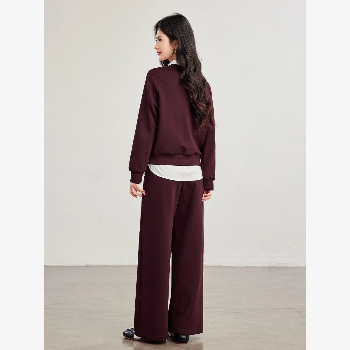 Sweatshirt and Wide-Leg Trouser Set