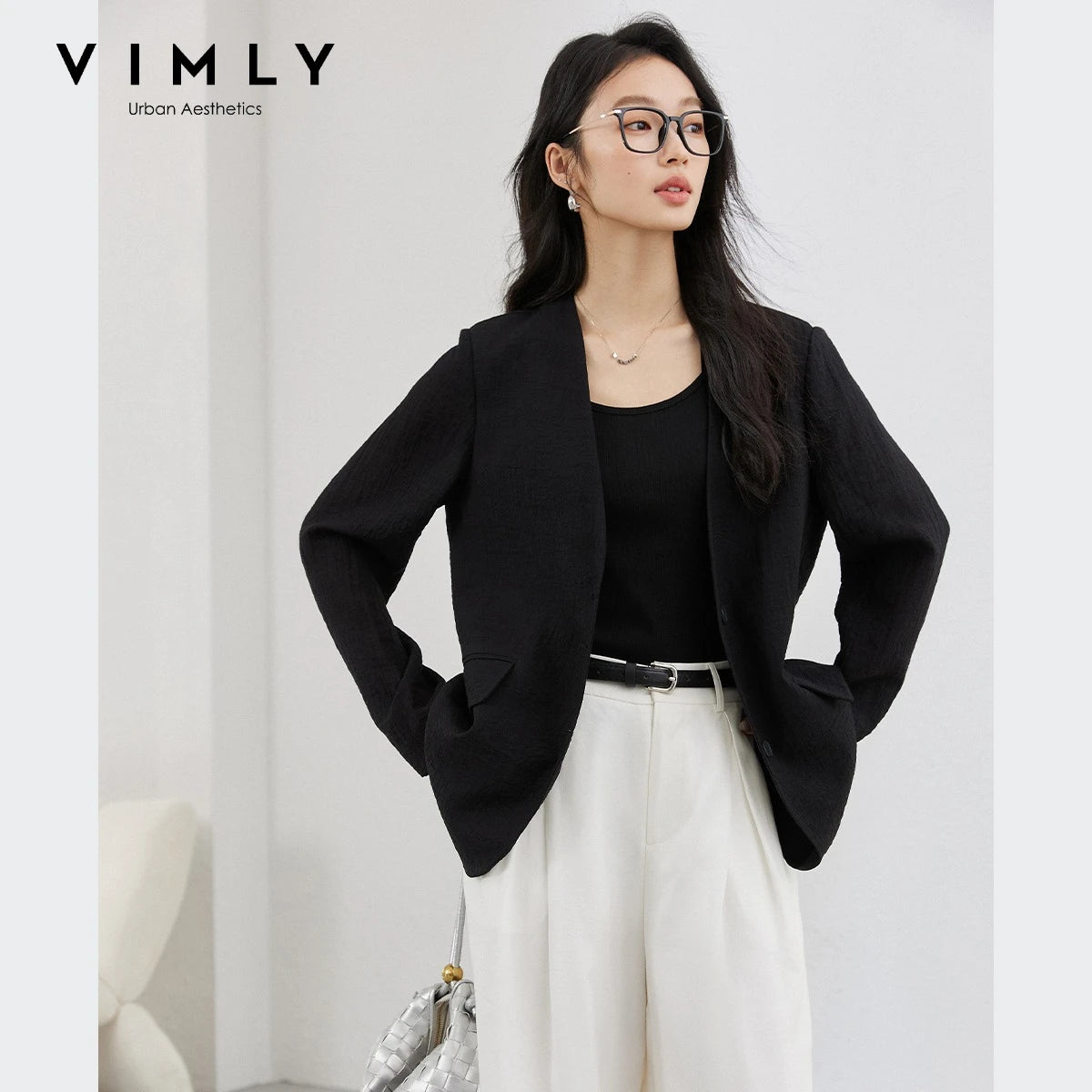 Two-Button V-Neck Blazer