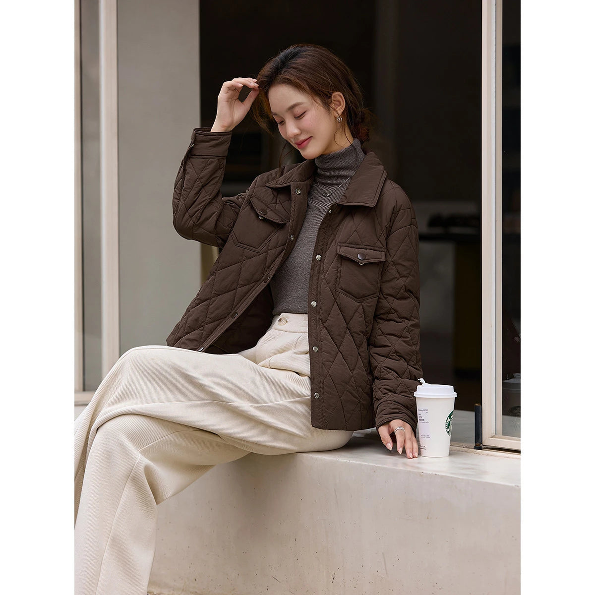 Belted Quilted Utility Jacket