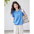 Minimal Cropped Crew-Neck Tee