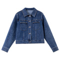 Double-Pocket Cropped Denim Jacket