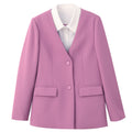 Layered Polo-Collar Blazer