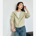 Cropped Zip-Front Hoodie
