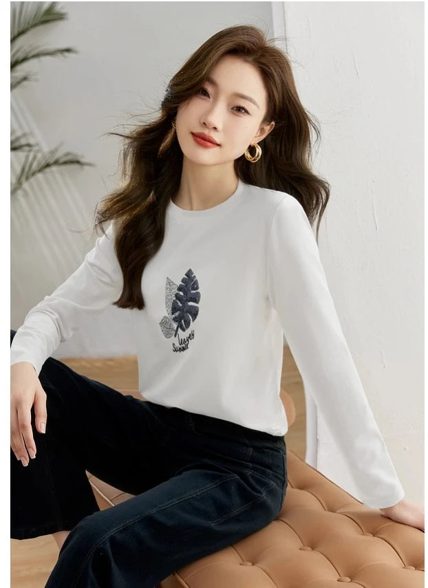 Botanical Graphic Long-Sleeve Tee