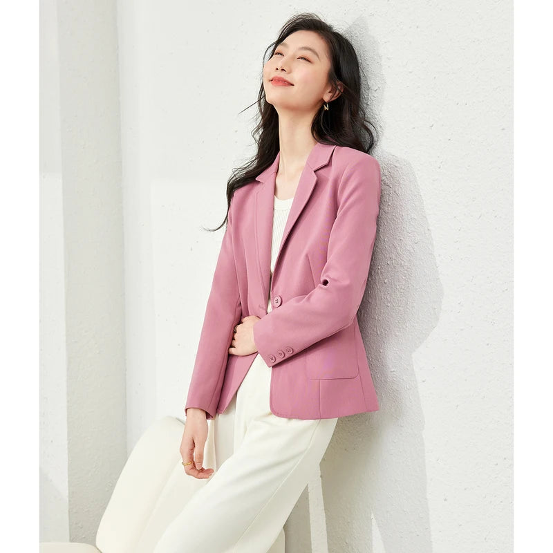 Single-Button Patch-Pocket Blazer