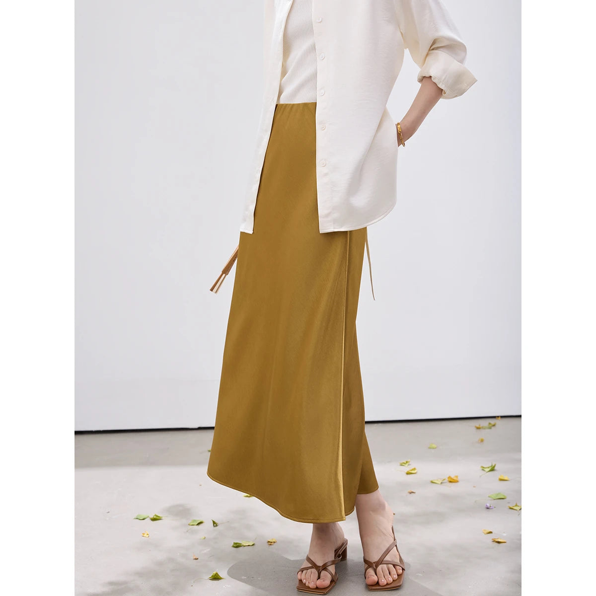 Shimmer A-Line Midi Skirt