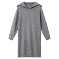 Half-Zip Collared Knit Midi Dress