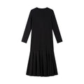 Drop-Waist Ruffle-Hem Midi Dress