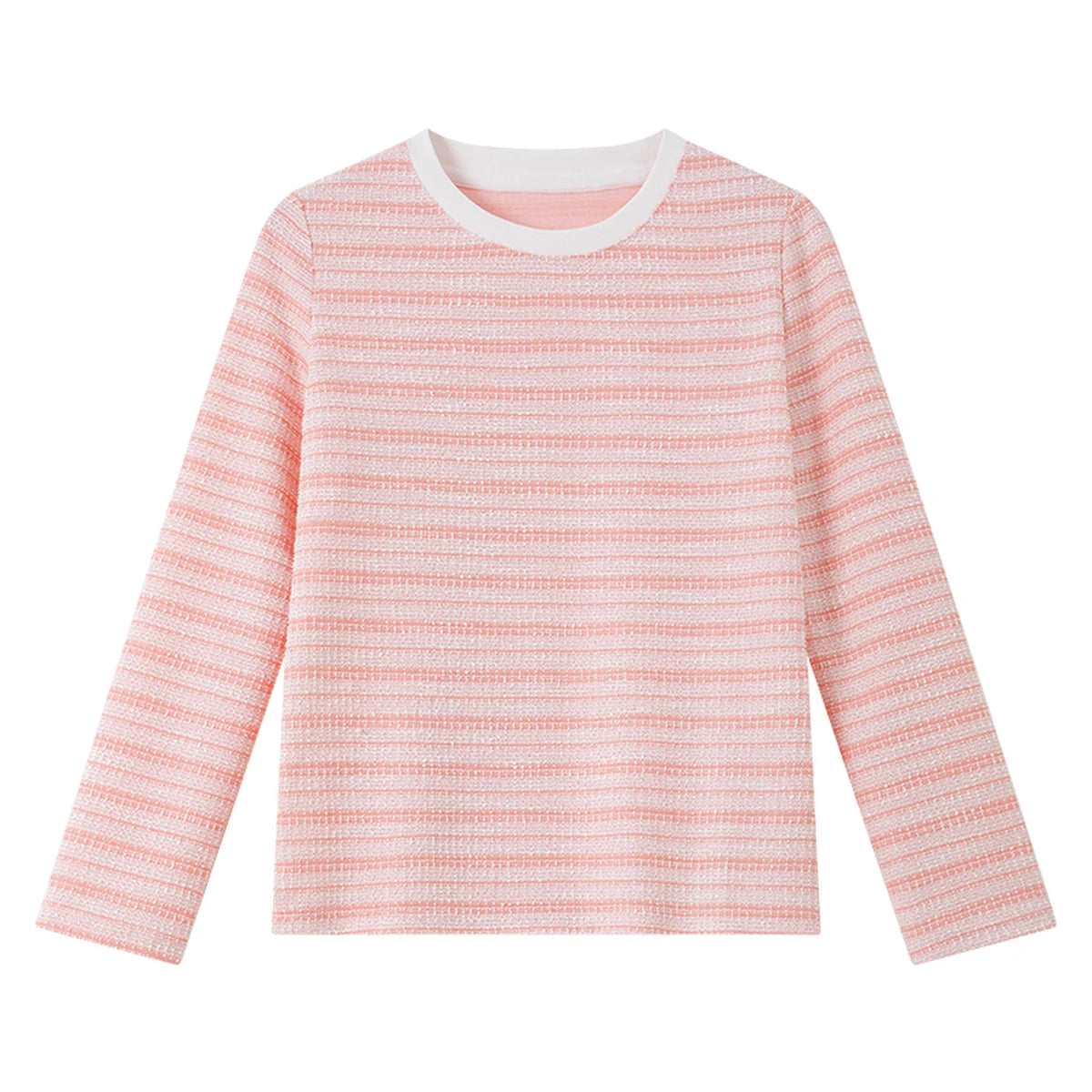Textured Striped Long-Sleeve Tee