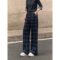 Plaid Wide-Leg Trousers