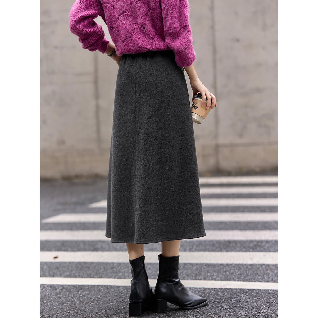 Clean A-Line Midi Skirt