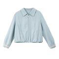 Zip-Front Cropped Shirt Jacket
