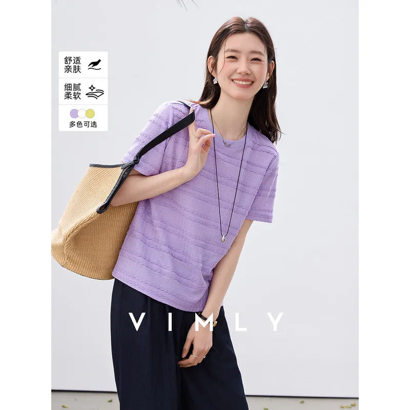Textured Stripe Short-Sleeve Tee