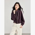 Cropped Zip-Front Cargo Jacket