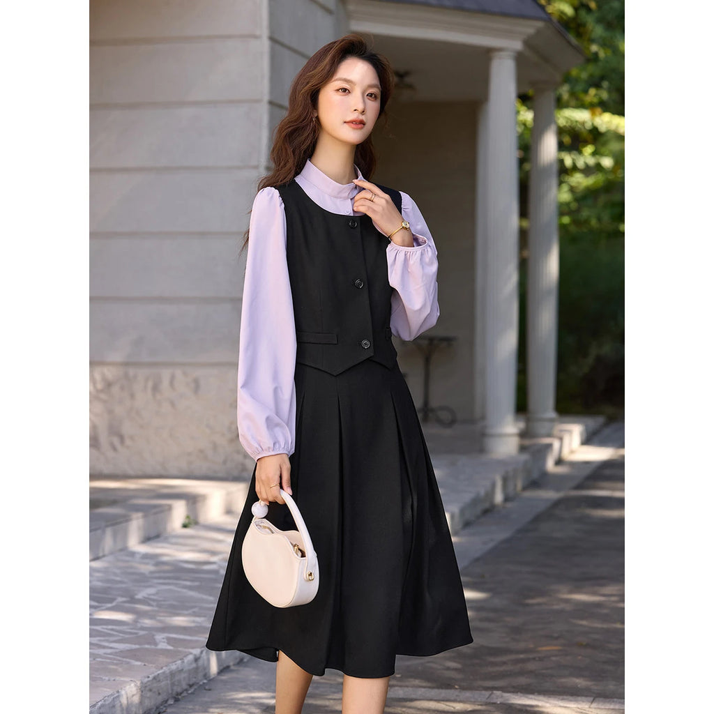 Layered Sleeveless Midi Dress