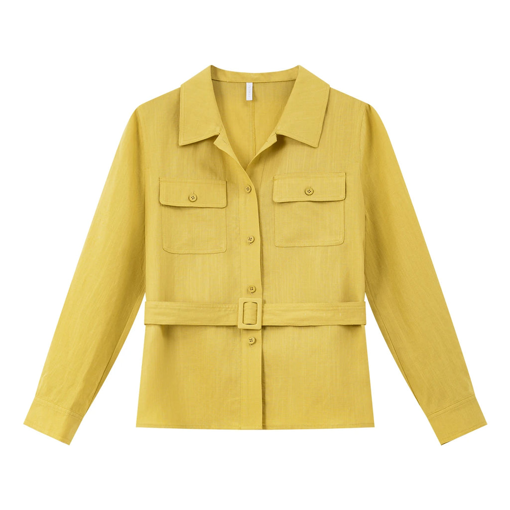 Belted Utility Shirt Jacket