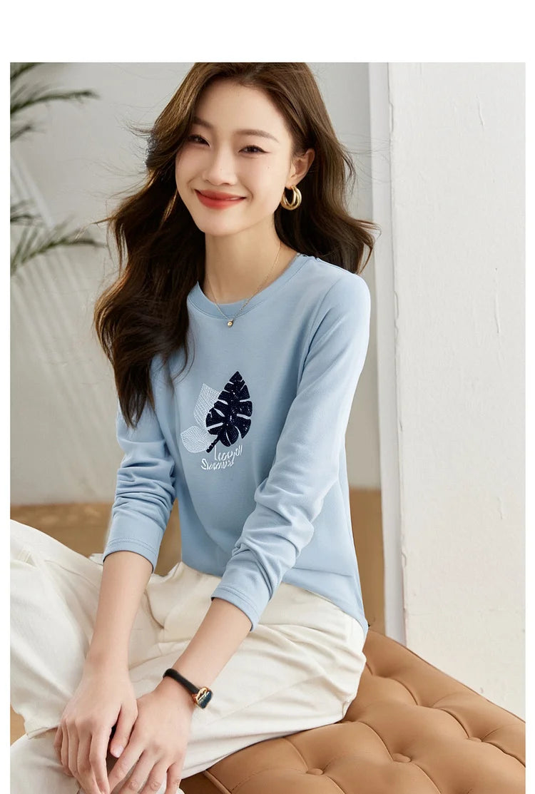 Botanical Graphic Long-Sleeve Tee