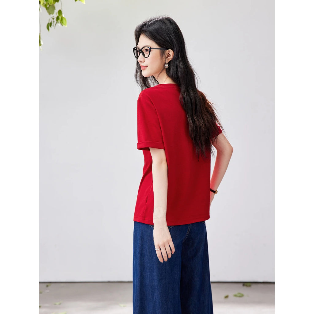Pony-Embroidered Crew-Neck Tee