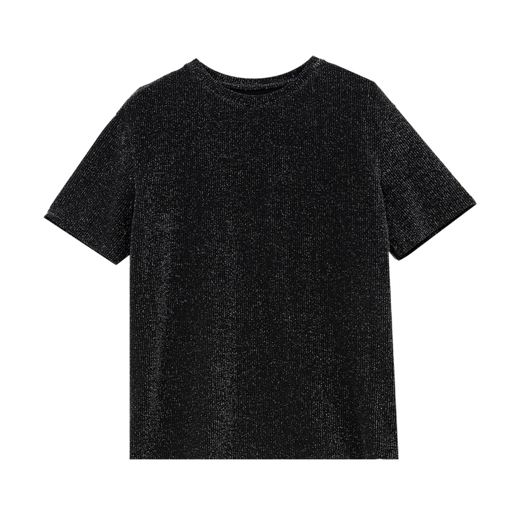 Shimmer Crew-Neck Short-Sleeve Tee