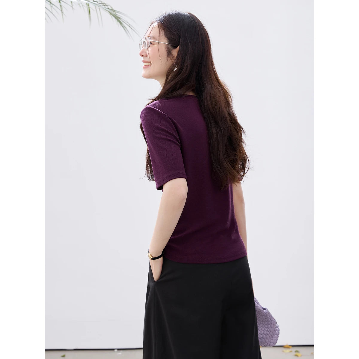 Minimal Crew-Neck Short-Sleeve Tee