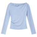Floral Applique One-Shoulder Top