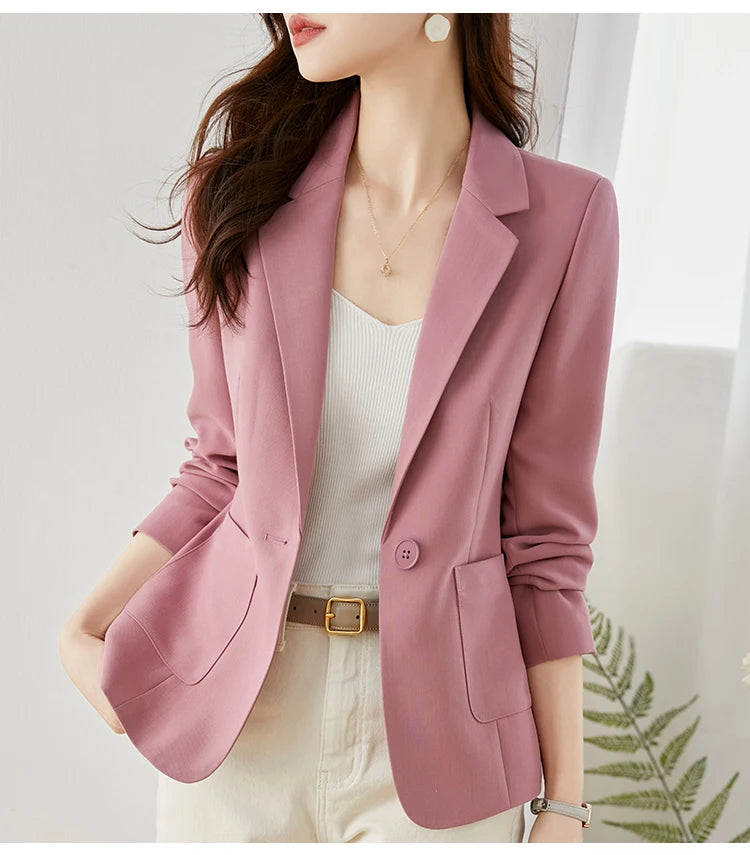 Single-Button Patch-Pocket Blazer