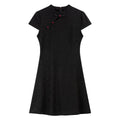 Frog-Button Mini Dress