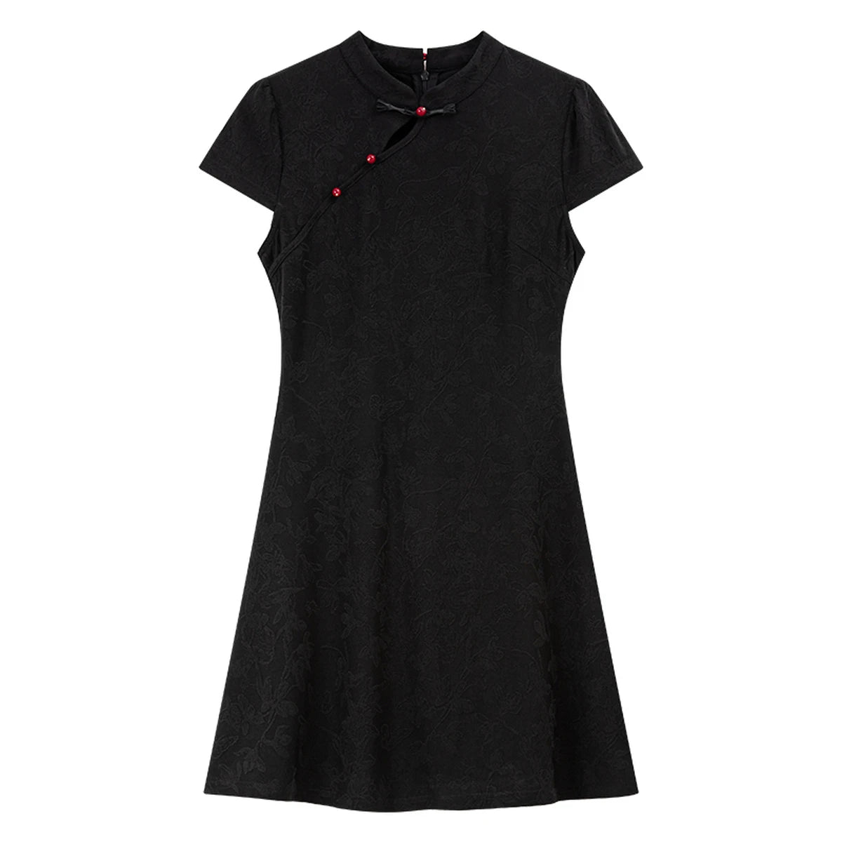 Frog-Button Mini Dress