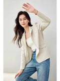 Single-Button Tailored Blazer