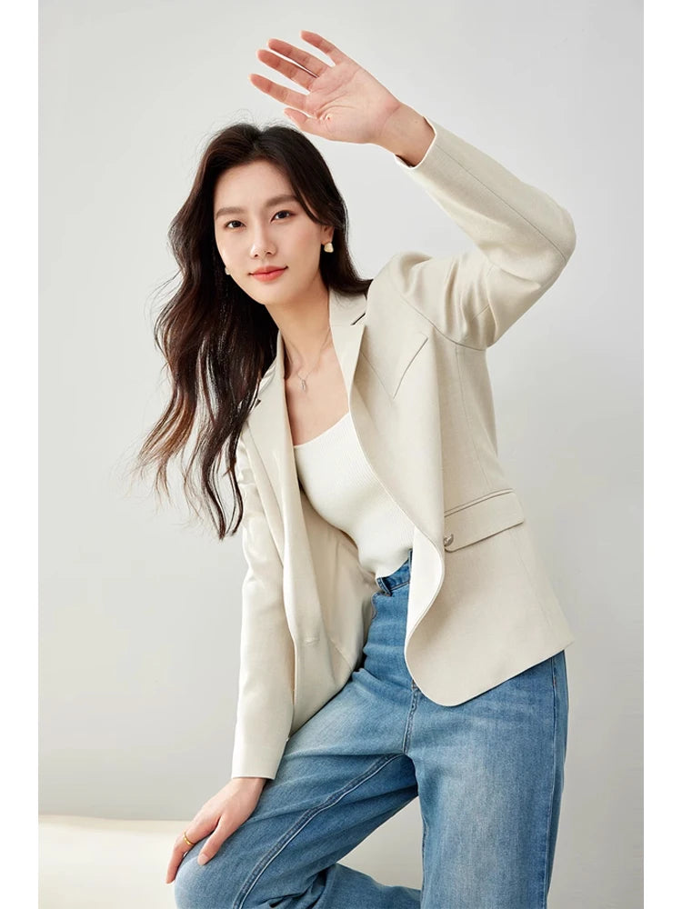 Single-Button Tailored Blazer