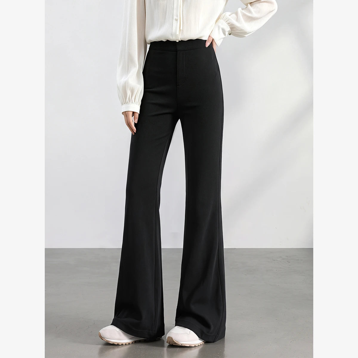 High-Rise Flared Trousers