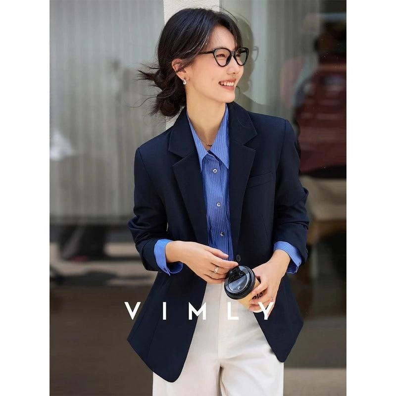Oversized Two-Button Notched Blazer
