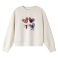 Letter-Applique Crew-Neck Sweatshirt