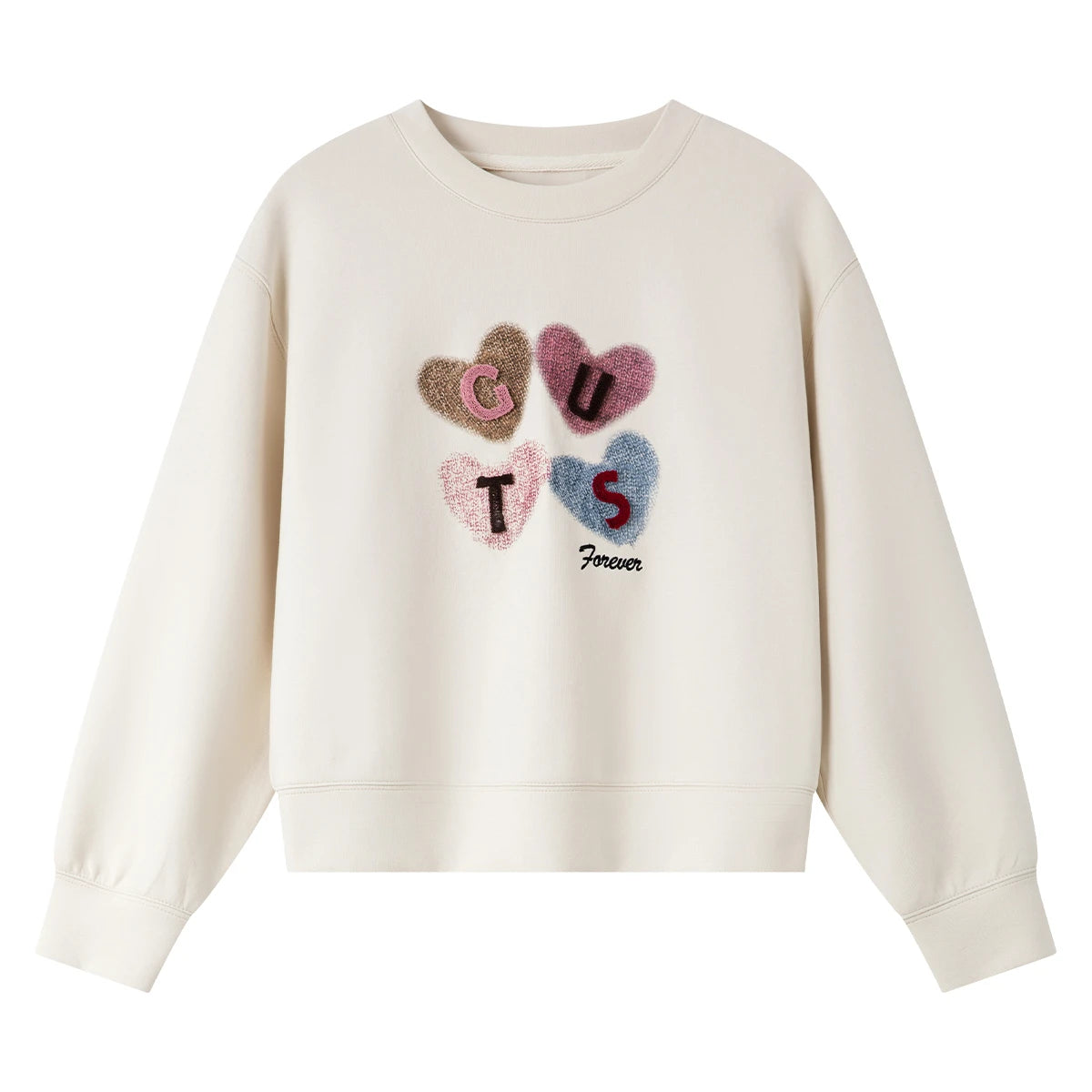 Letter-Applique Crew-Neck Sweatshirt