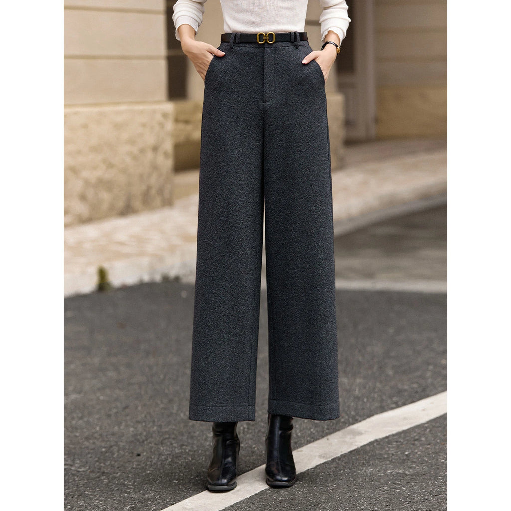 Cropped Wide-Leg Trousers