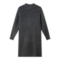 Paneled Mock-Neck Midi Dress