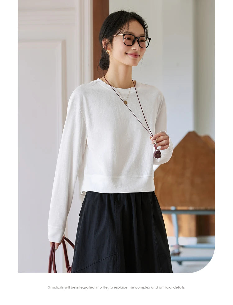 Relaxed Crew-Neck Long-Sleeve Tee