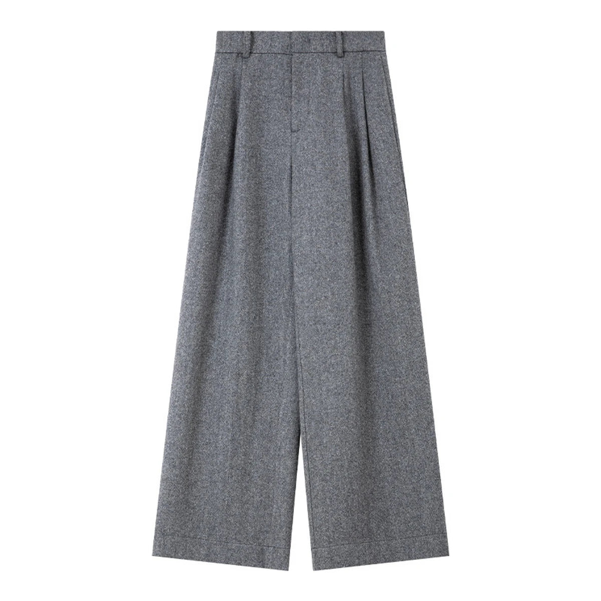 Pleat-Front Wide-Leg Trousers