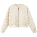 Quilted Zip-Front Bomber Jacket