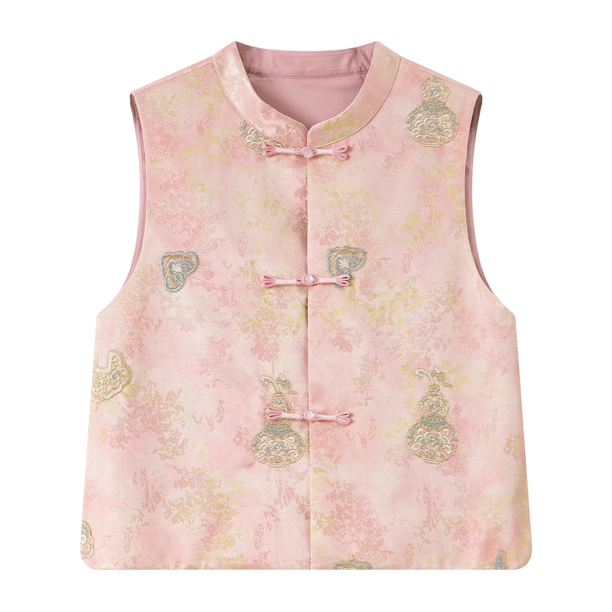 Jacquard Frog-Button Vest