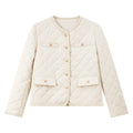 Quilted Pocket-Trim Jacket